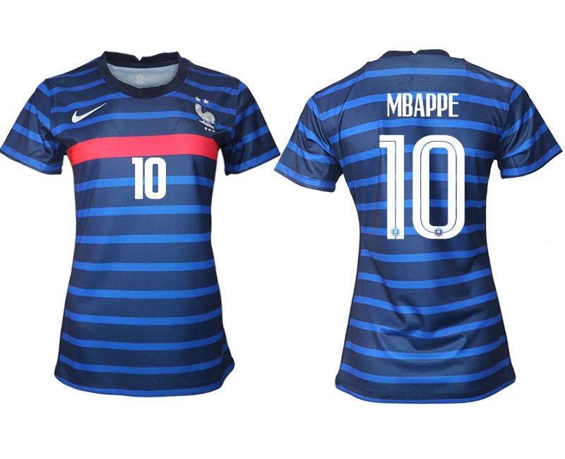 Cheap Women 2021-2022 France home aaa version blue 10 Soccer Jersey